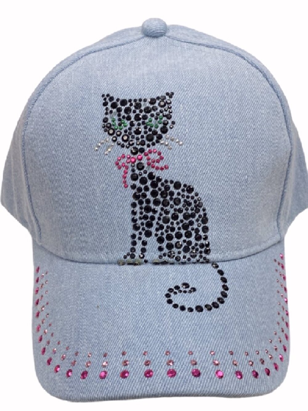 Cat Bling Denim Cap Hat NEW Fast Ship